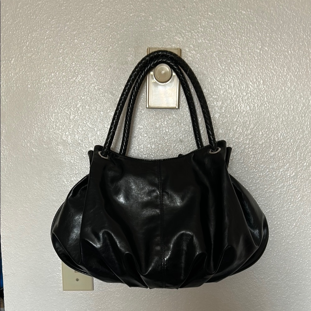 NINE WEST, Elegant Black Leather Handbag
